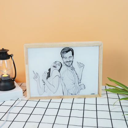 Personalized Light Painting Photo Shadow Frame Light