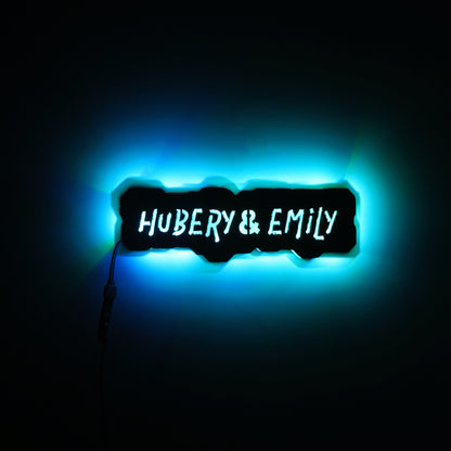 Custom Name Wooden Sign With LED Lights