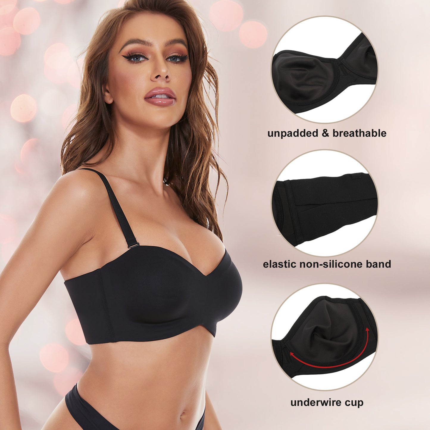 Full Support Non-Slip Convertible Bandeau Bra (Buy 2 Get 10% OFF)