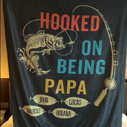 HOOKED ON BEING Customized Blanket