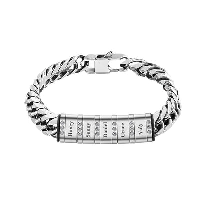 Custom Bracelet Cuban Link Bracelets for Men Gift for Fathers Day
