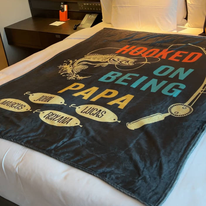 HOOKED ON BEING Customized Blanket