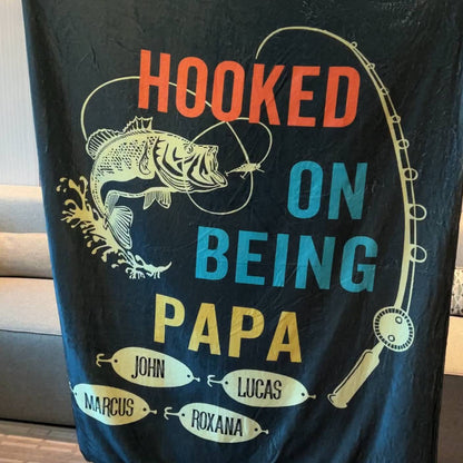 HOOKED ON BEING Customized Blanket