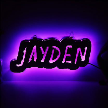 Custom Name Wooden Sign With LED Lights