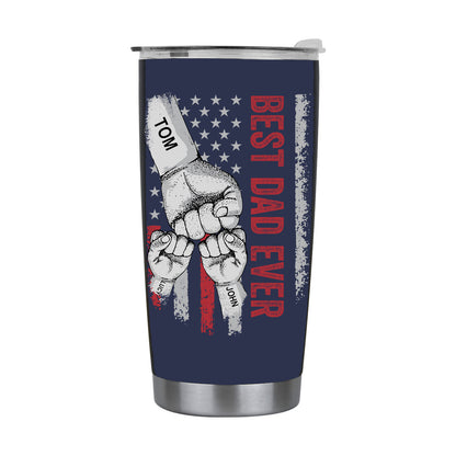 ✊🏻BEST DAD EVER Custom Stainless Steel Tumbler