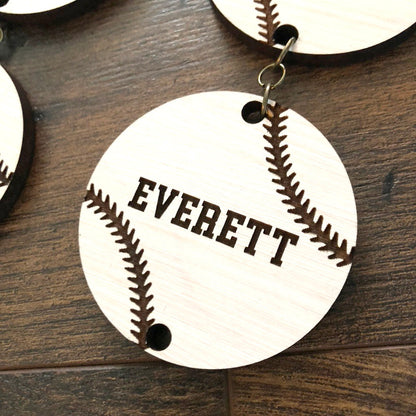 Grandpa's Starting Lineup baseball themed personalized hanging wooden sign