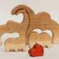 Wooden elephants family puzzle