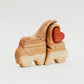 Wooden elephants family puzzle