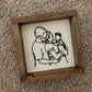 Custom 3D Framed Line Drawn Portrait Signs