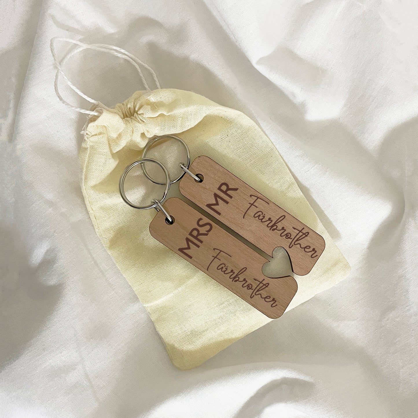 Personalised Pair of Keyrings