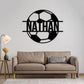 Custom Soccer Ball Wooden Sign With LED Lights