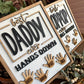 Custom Engraved Ornament Daddy Hands Down Handprint Sign Frame