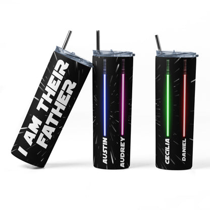Personalized I Am Their Father Skinny Tumbler 20oz