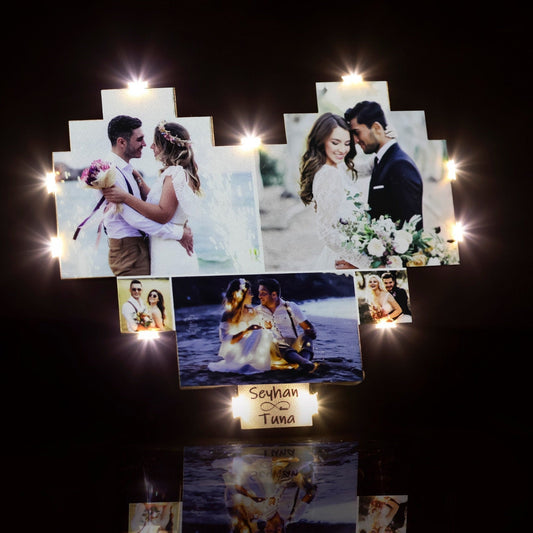 ✨Custom Heart Shape Photo Collage Lamp with Your Photos✨