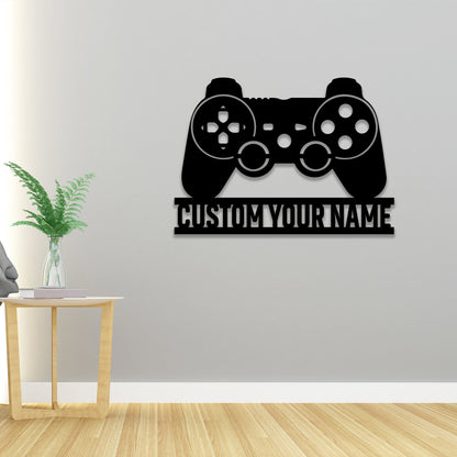 Custom Game Controller Wooden Sign With LED Lights