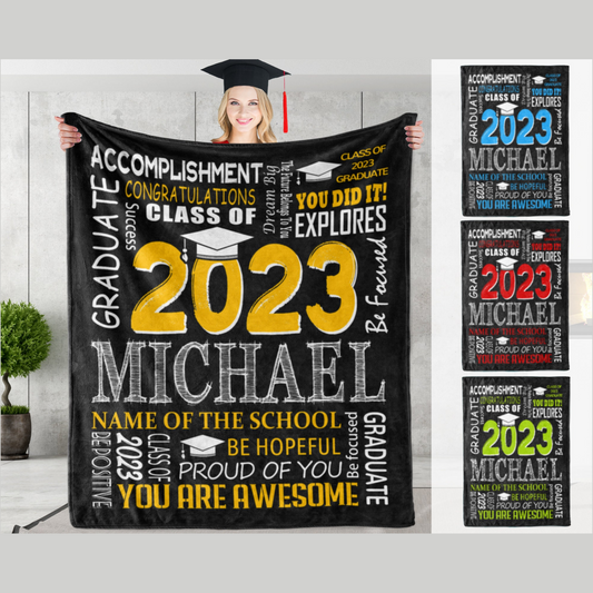 Personalized Graduation 2023 Blanket