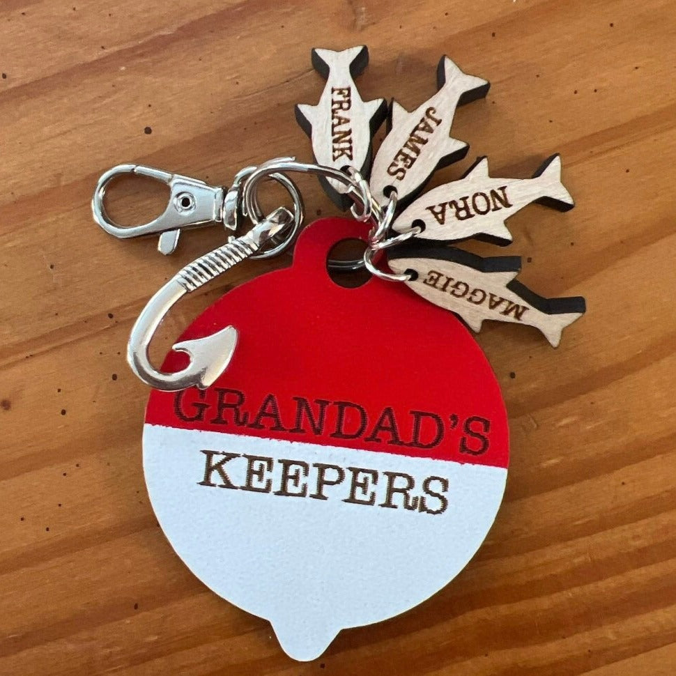 Daddy's Keepers Fishing Keychain