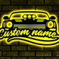 Custom Car Wooden Sign With LED Lights