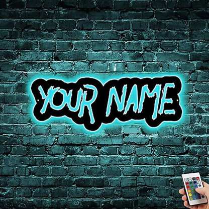 Custom Name Wooden Sign With LED Lights