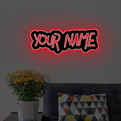 Custom Name Wooden Sign With LED Lights