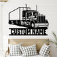 Custom Semi Truck Driver Wooden Sign With LED Lights