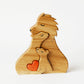 Wooden lion family puzzle