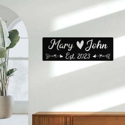 Custom Wedding Anniversary Wooden Sign With LED Lights