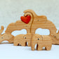 Wooden elephants family puzzle