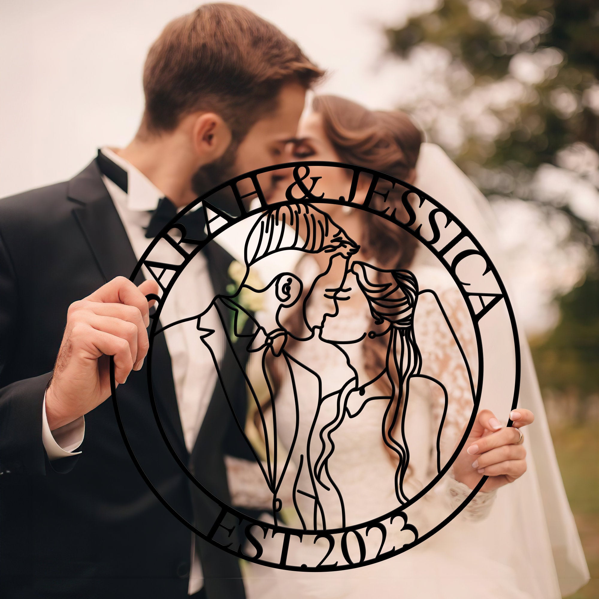 Custom Metal Portrait Sign – memonin