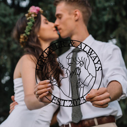 Custom Metal Portrait Sign