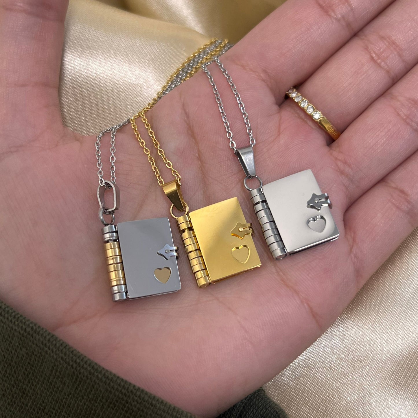 Book Necklace - Any Message Inside