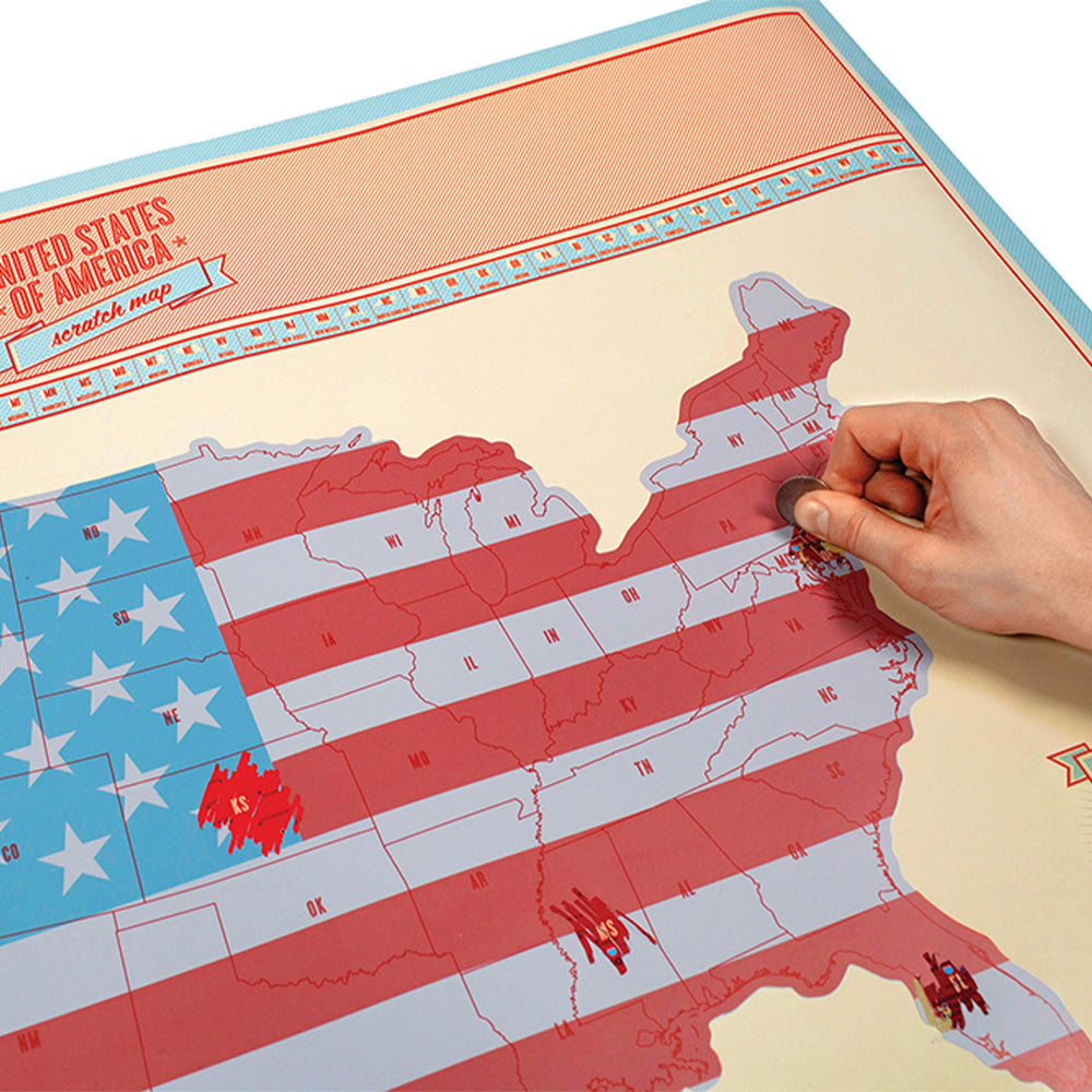 50% OFF⭐️Scratch Off Map Of the United States.⭐️