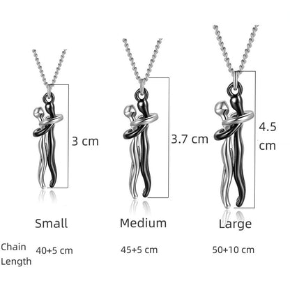 Couple Hug Pendant Necklace