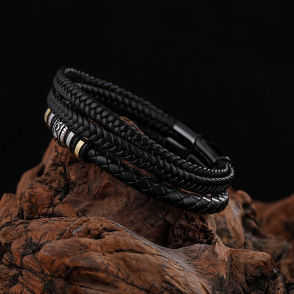 Custom Leather Braided Bracelet-The Best Gift for Men