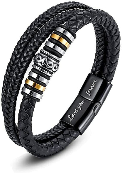 Custom Leather Braided Bracelet-The Best Gift for Men