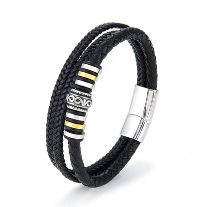 Custom Leather Braided Bracelet-The Best Gift for Men