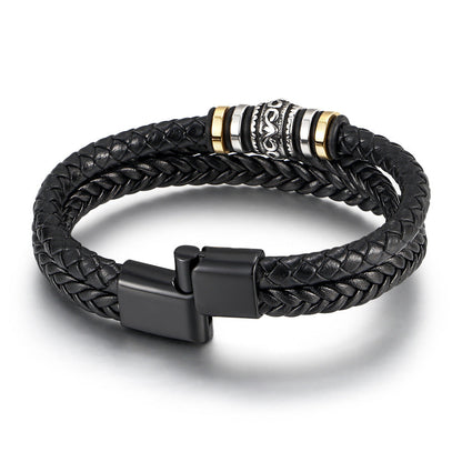 Custom Leather Braided Bracelet-The Best Gift for Men