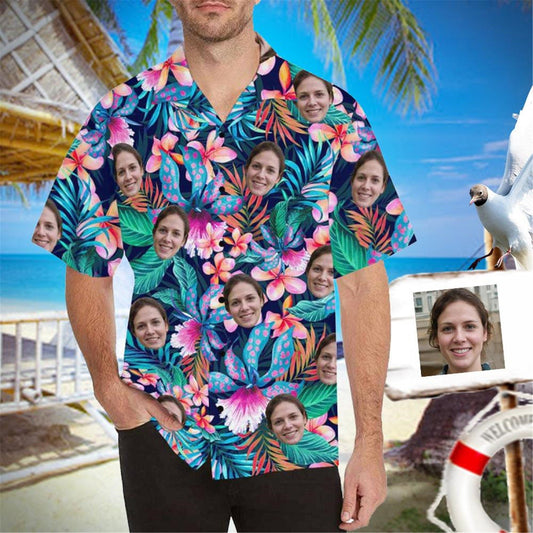 Custom Face Hawaiian Shirt Personalized Men's Gifts