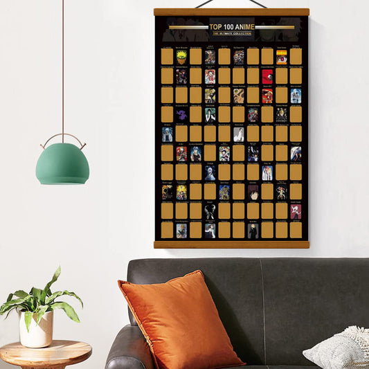 50%OFF⭐️Top 100 Anime Scratch Off Poster