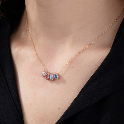 Multicolor Crystal Birthday Stone Necklace