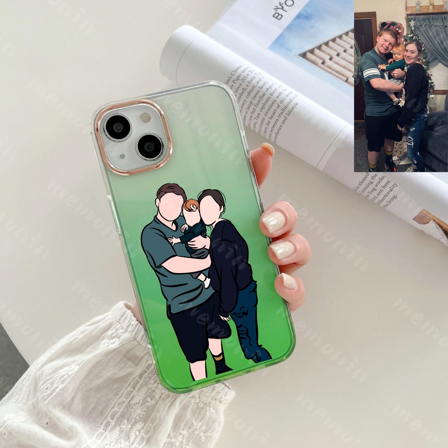 Custom Portrait Phone Case (Star Gradient)