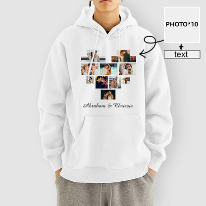 Valentine's Day Custom Heart Shape Hoodies