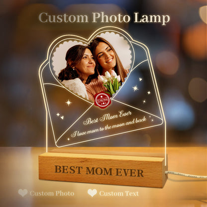 Personalized Photo Acrylic Night Light Gift for Mom