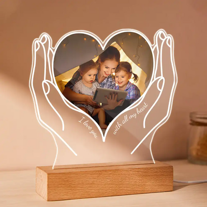 Personalized Photo Acrylic Night Light Gift for Mom