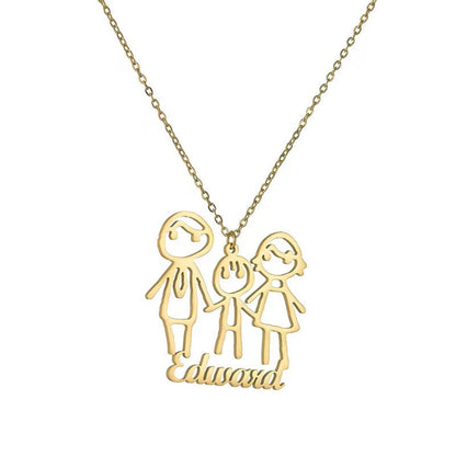 Personalized Contour Necklace/Keychain