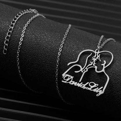 Personalized Contour Necklace/Keychain