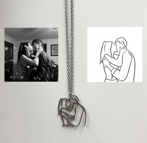 Personalized Contour Necklace/Keychain