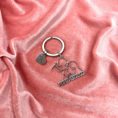 Personalized Contour Necklace/Keychain