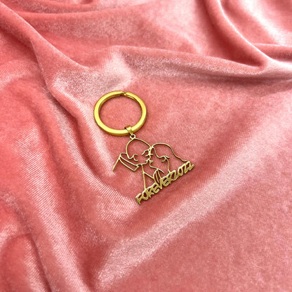 Personalized Contour Necklace/Keychain
