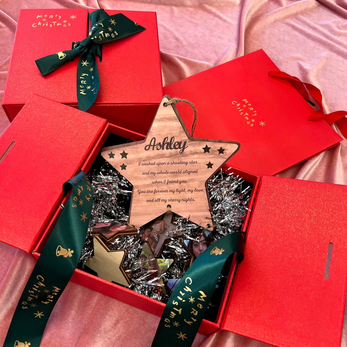 Customized Wooden Star Hanging Ornament